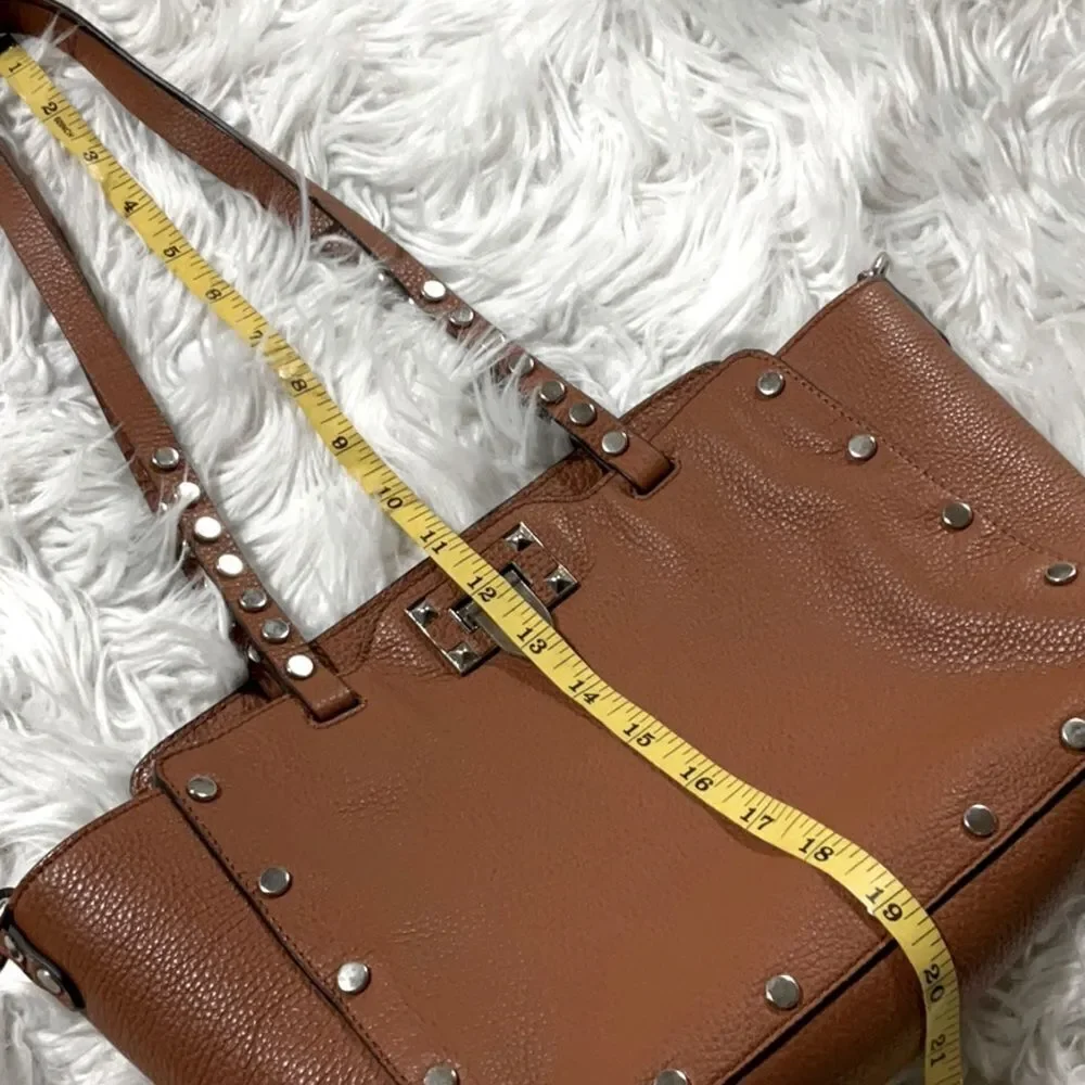 LAURENT Teffel Studded Pebbles Leather Tote